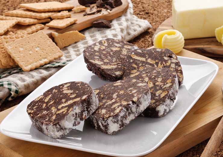 salame di cioccolato con uova pasquali ricetta 